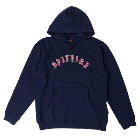 Spitfire Old E Custom Pullover Hoodie - Navy/Red