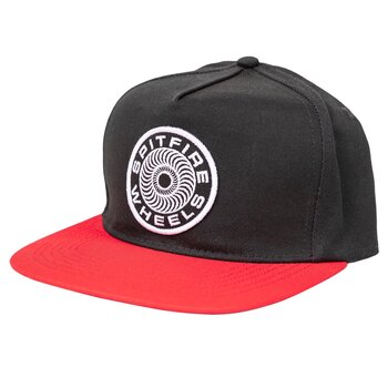 Spitfire Classic 87' Swirl Patch Snapback Hat - Black/Red