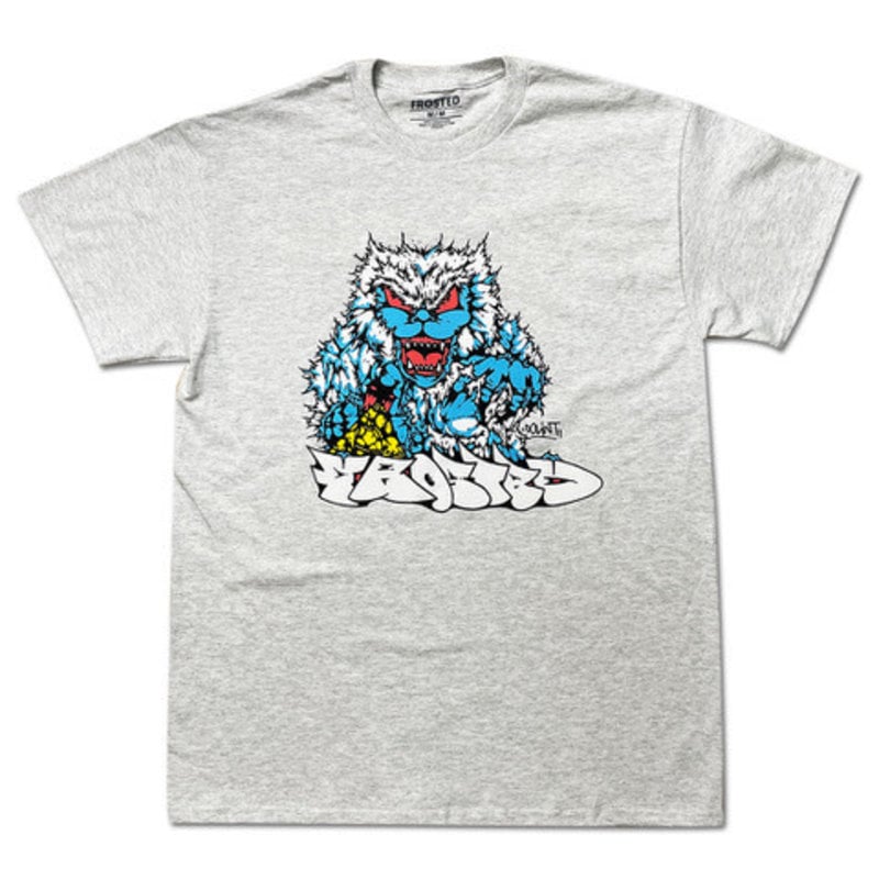 Frosted Yeti Logo T-Shirt - Ash Grey
