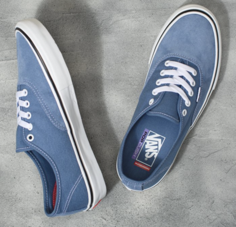 Vans Skate Authentic Skateboard Shoe - Moonlight Blue/True White