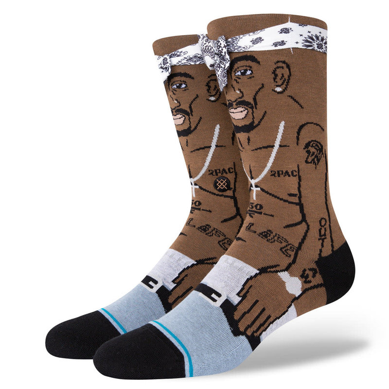Stance Tupac Resurrected Crew Socks - Black