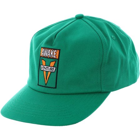 Venture Awake Snapback Hat - Green/Orange