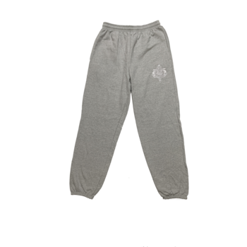 Palm Isle Crest Embroidered Sweatpants - Grey