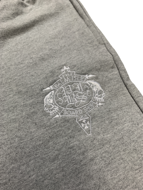 Palm Isle Crest Embroidered Sweatpants - Grey