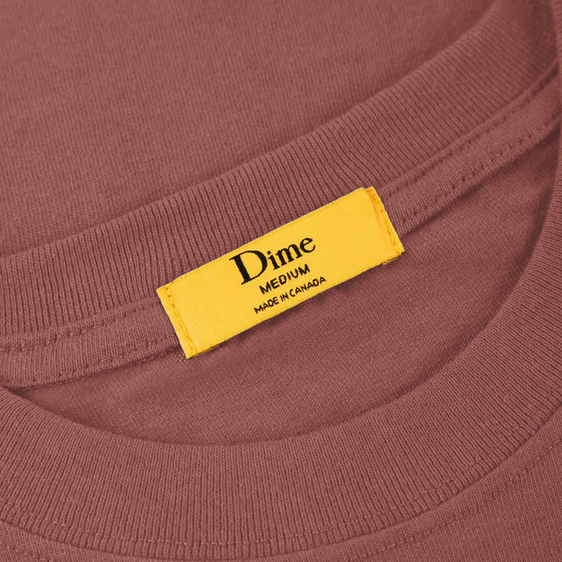 Dime Classic Small Logo T-Shirt - Washed Maroon