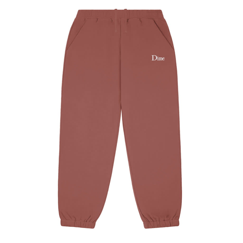 Dime Classic Small Logo Sweatpants - Washed Maroon - Palm Isle