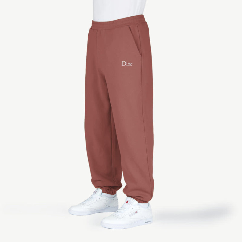 Dime Classic Small Logo Sweatpants - Washed Maroon