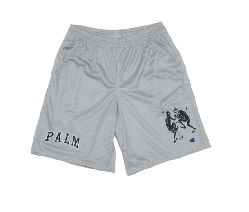 Palm Paul & League Basketball Mesh Shorts - Athletic Grey