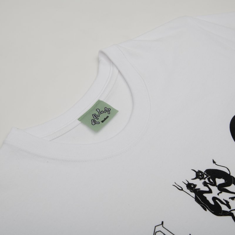 Palm Isle T-Shirt OG Logos- Blanc