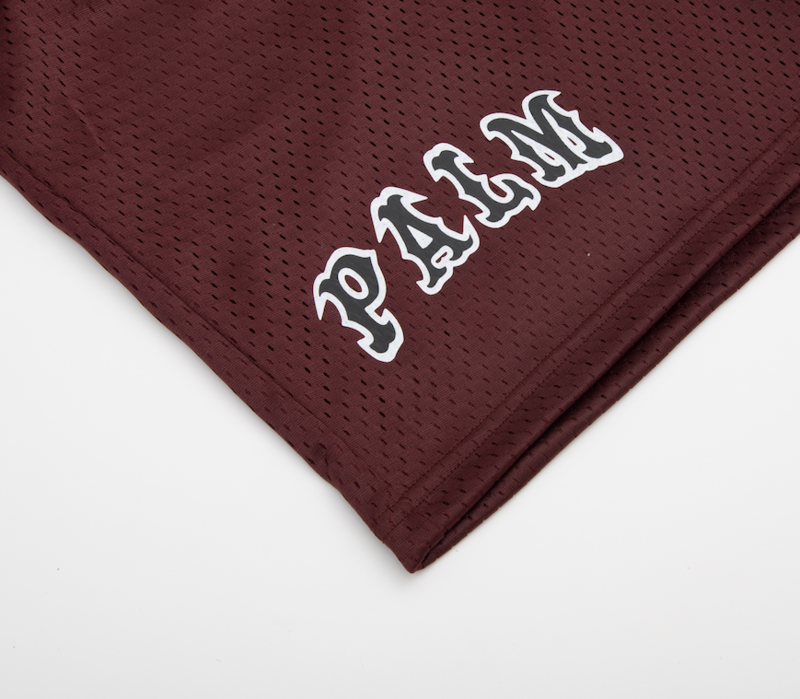 Palm Isle League Basketball Mesh Shorts - Maroon/White