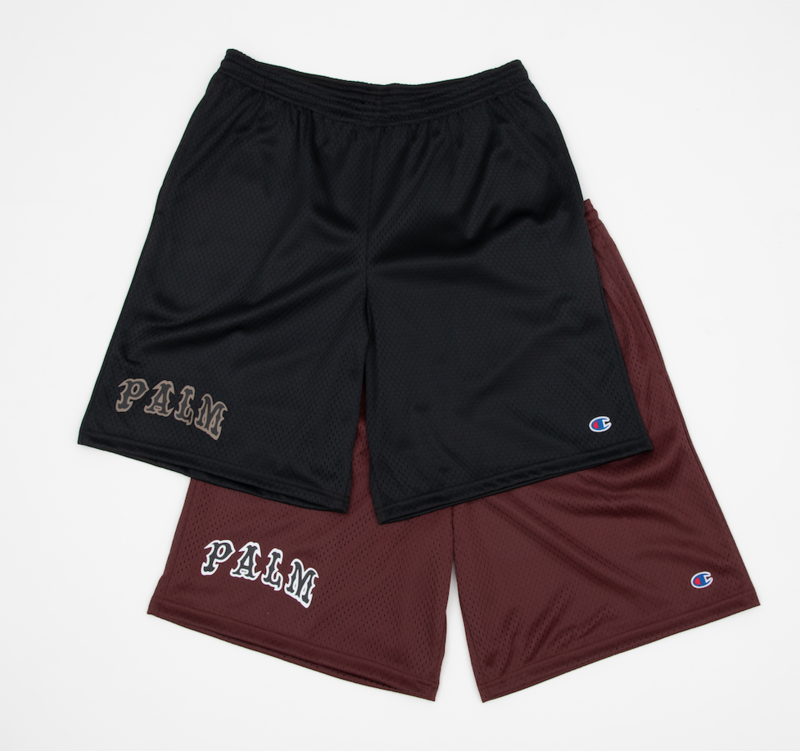 Palm League Basketball Mesh Shorts - Maroon/White