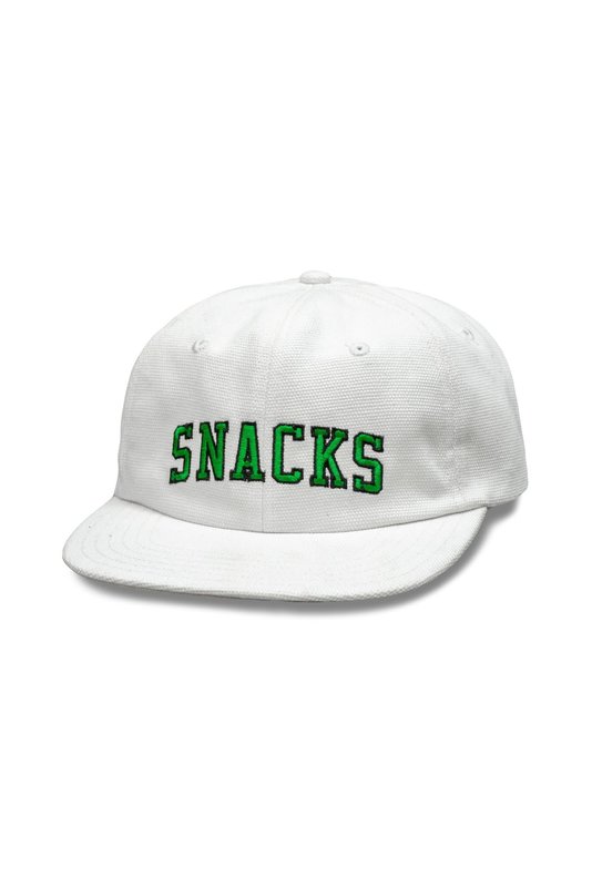 Quartersnacks Snacks Varsity Cap - White - Palm Isle Skate Shop