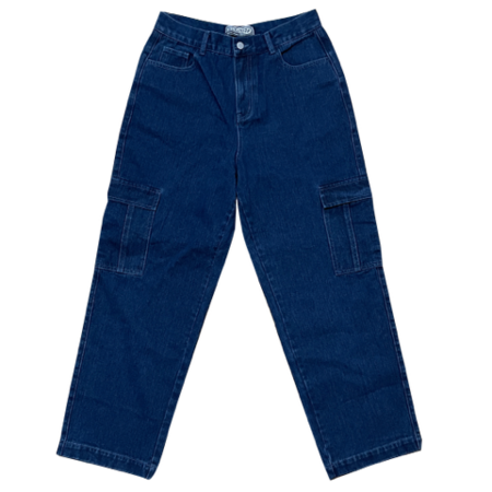 Frosted Cargo Jeans - Dark Blue
