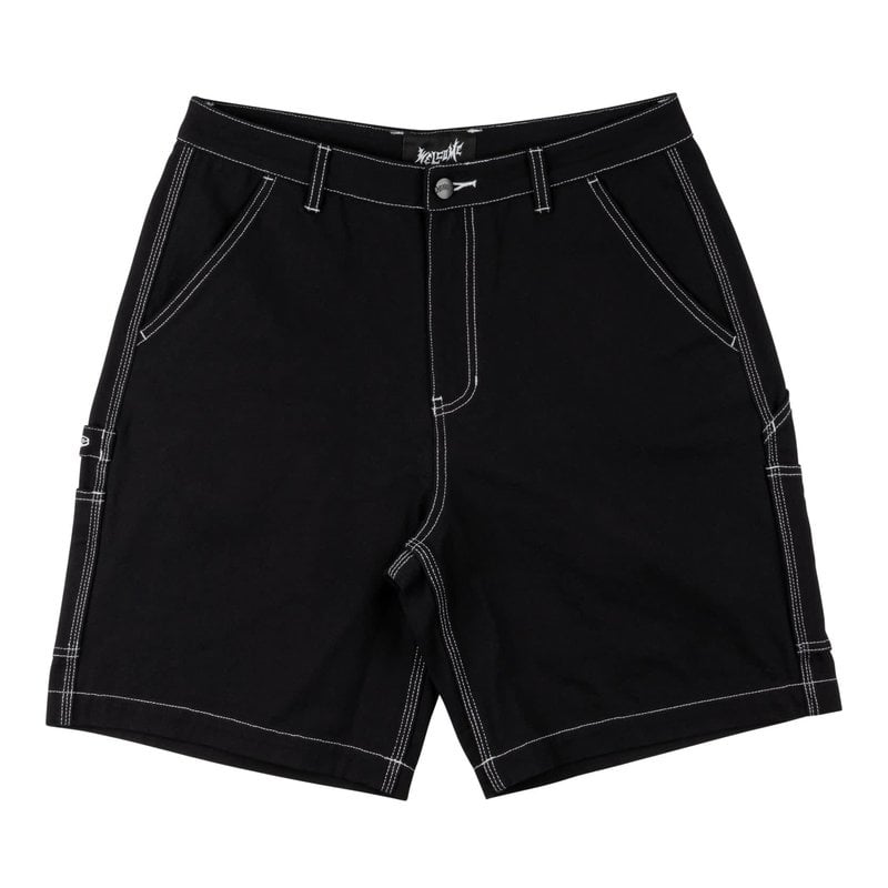 Welcome Brace Canvas Carpenter Shorts - Black - Palm Isle Skate Shop