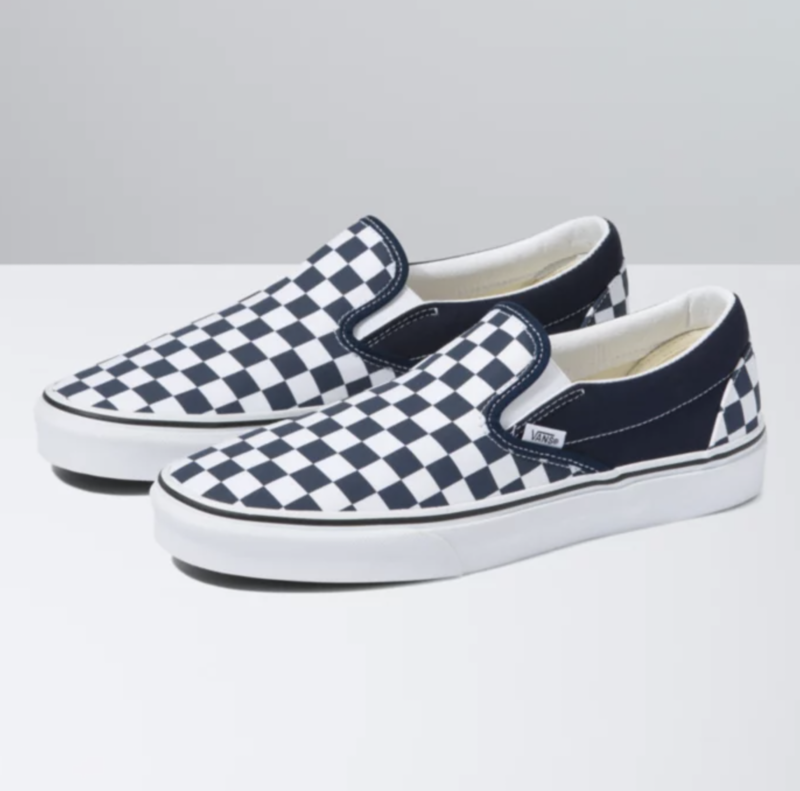 Kids black clearance checkered vans