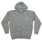 Palm Isle Stamp Embroidered Outline Zip Hoodie - Grey