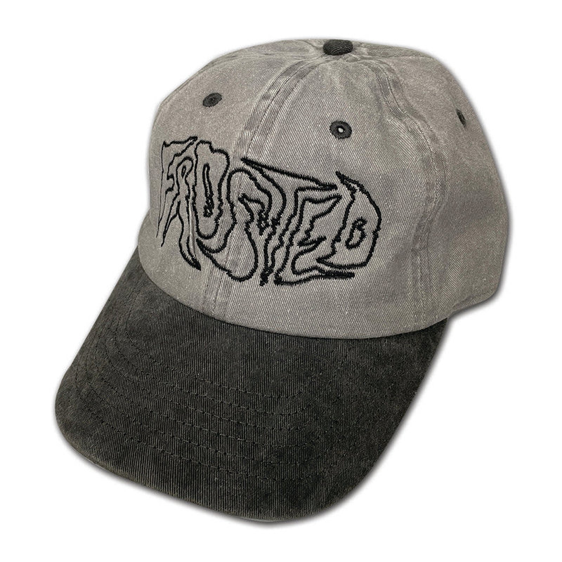 Frosted Wavy Embroidered Cap - Grey/Charcoal