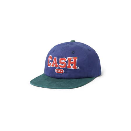 Cash Only College 6 Panel Cap - Navy/Forest