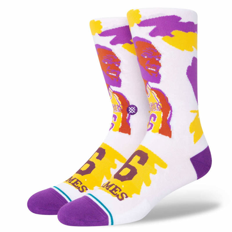 Stance NBA Paint Lebron Crew Socks - White