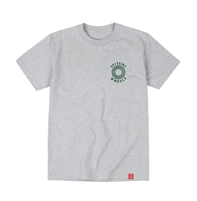 Spitfire Hollow Classic T-Shirt - Cendré/Vert