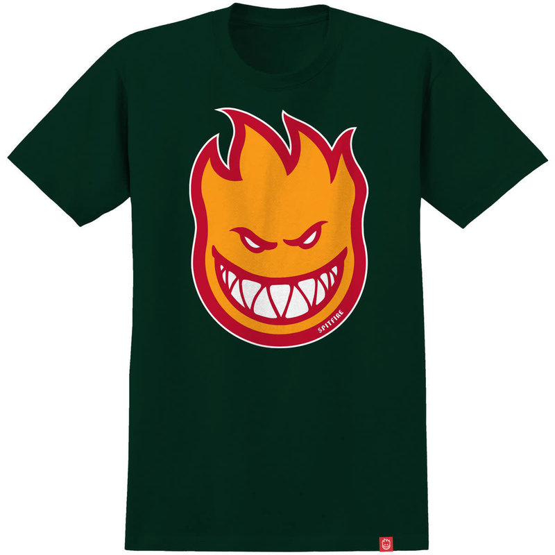 Spitfire Youth Bighead Fill T-Shirt - Forrest Green/Gold/Red