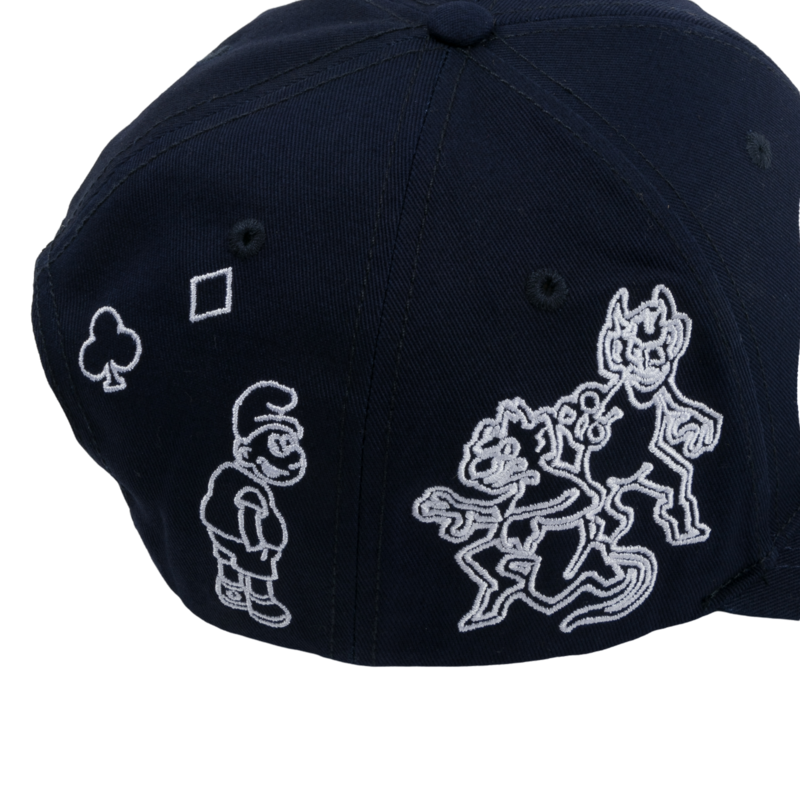 Classic Grip Clip Art Embroidered Baseball Hat - Navy