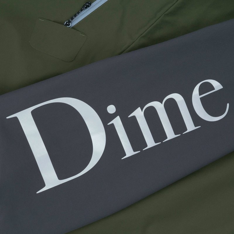 Dime Two Tone Windbreaker Jacket - Olive Green/Eggplant