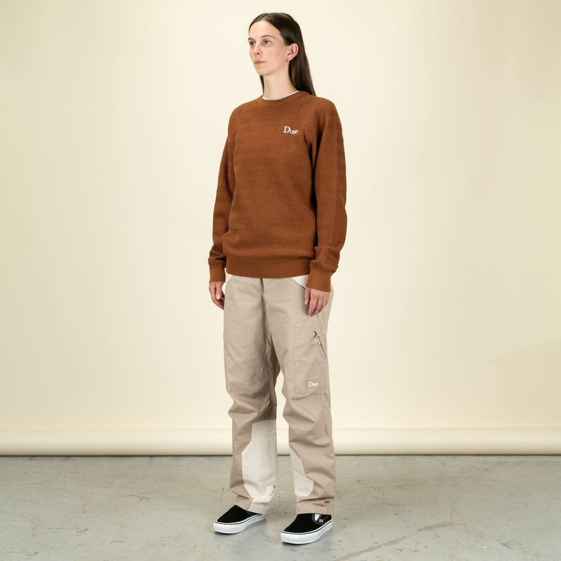 Dime Wave Cable Knit Sweater - Raw Sienna