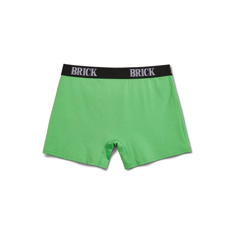 Brick Underneath Solid Pack Boxer Briefs - Black/Green