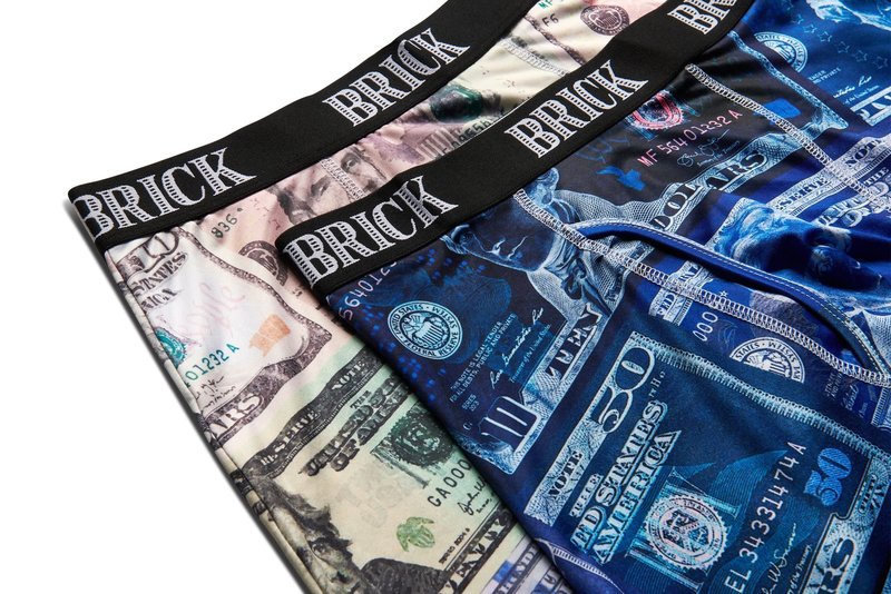 Brick Underneath Currency Pack Boxer Briefs - Blue/White