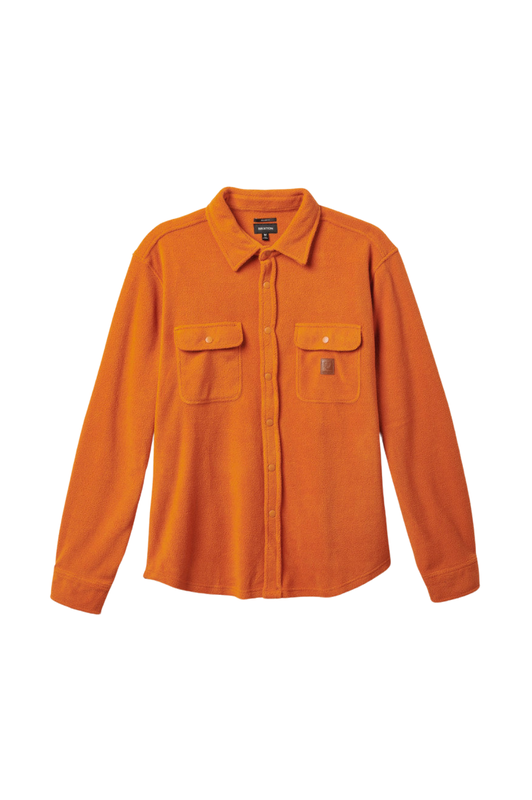 Brixton Bowery L/S Arctic Stretch Fleece - Burnt Orange