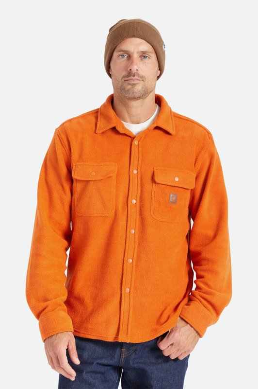 Brixton Bowery L/S Arctic Stretch Fleece - Burnt Orange