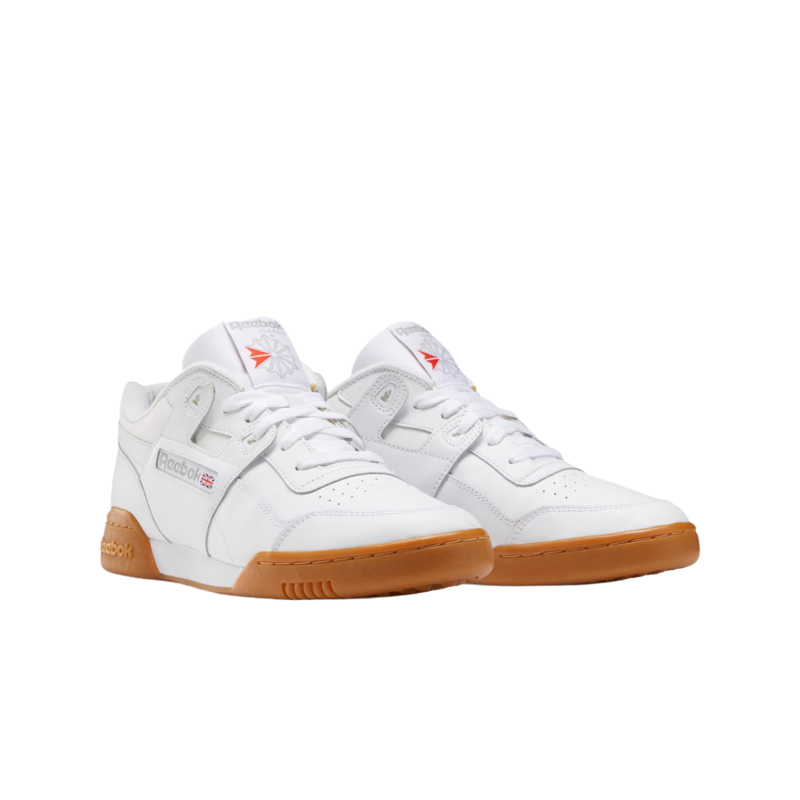 Reebok Workout Plus Shoes - White/Carbon/Classic Red