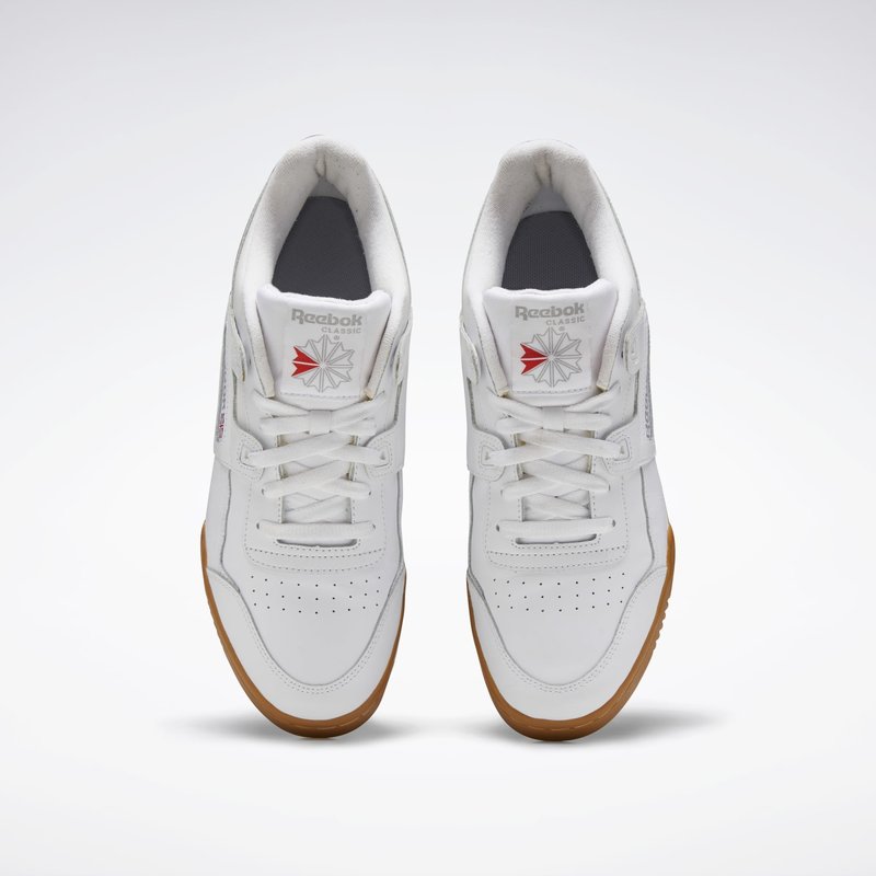 Reebok Workout Plus Shoes - White/Carbon/Classic Red