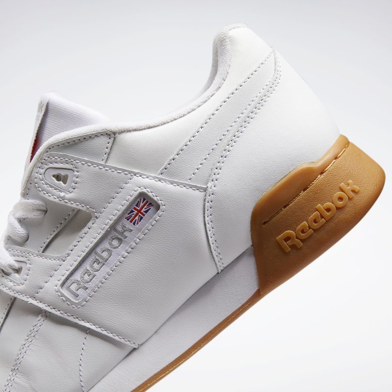 Reebok Workout Plus Shoes - White/Carbon/Classic Red