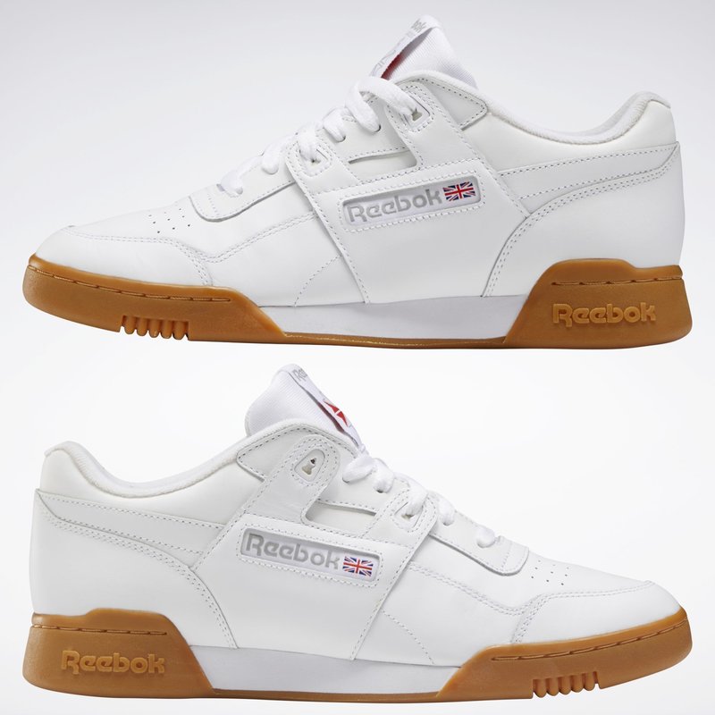 Reebok Workout Plus Shoes - White/Carbon/Classic Red