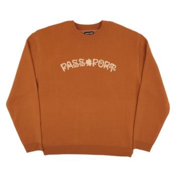 Pass~Port Sham Knitted Sweater - Rust