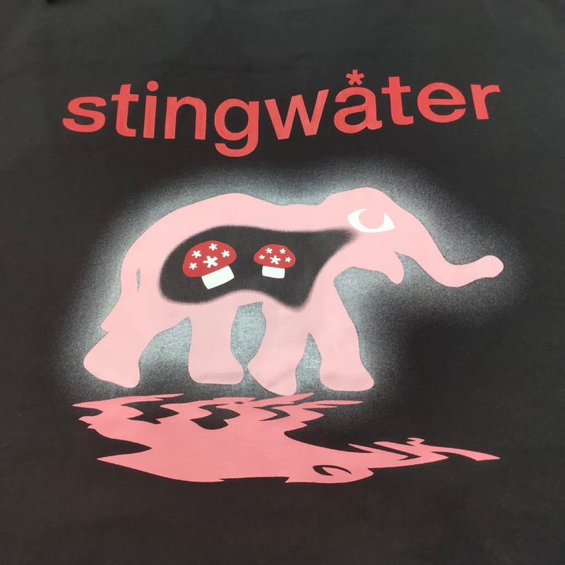Stingwater Pink Elephant T-Shirt - Black