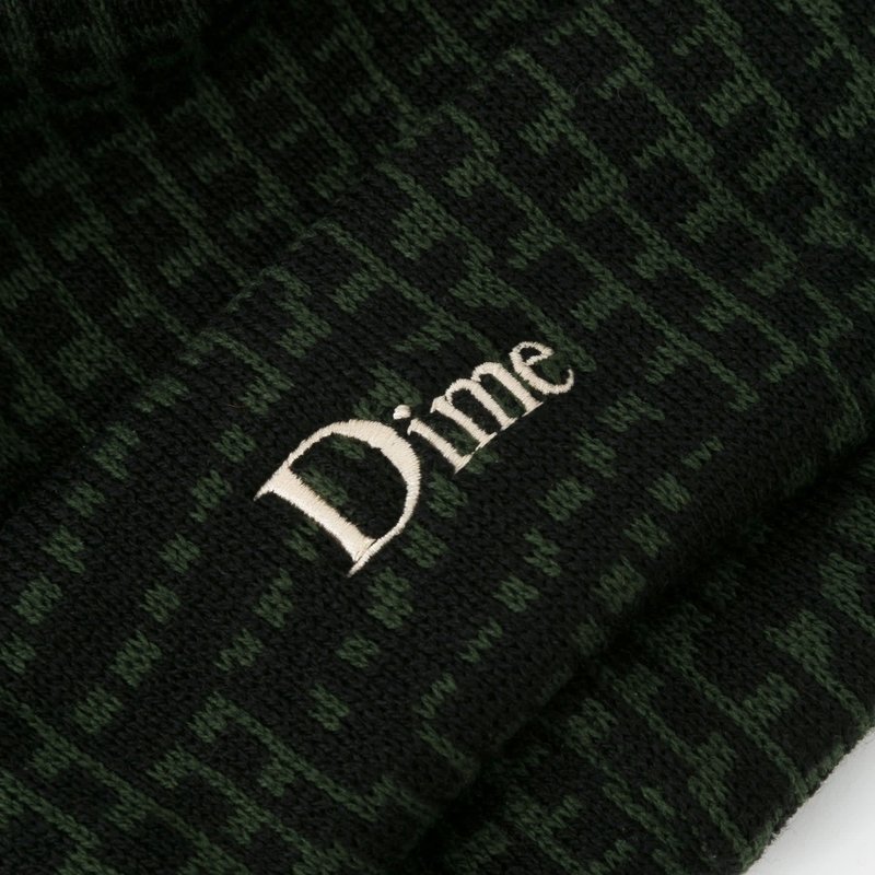 Dime Classic Logo Warp Beanie - Dark Forest