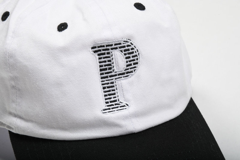 Palm Prick Embroidered Cap - Black/White