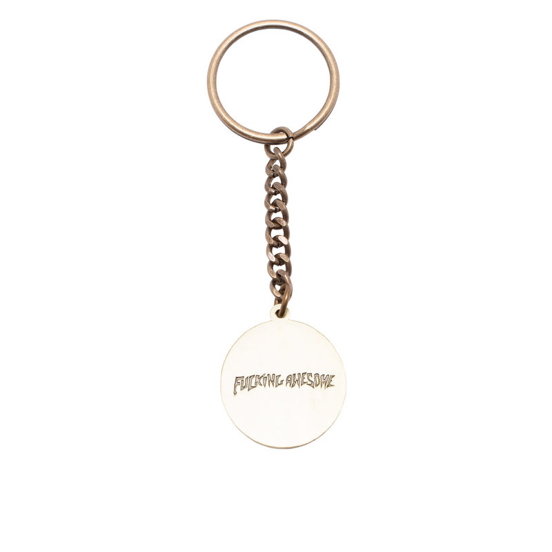 Fucking Awesome Coin Keychain - Gold