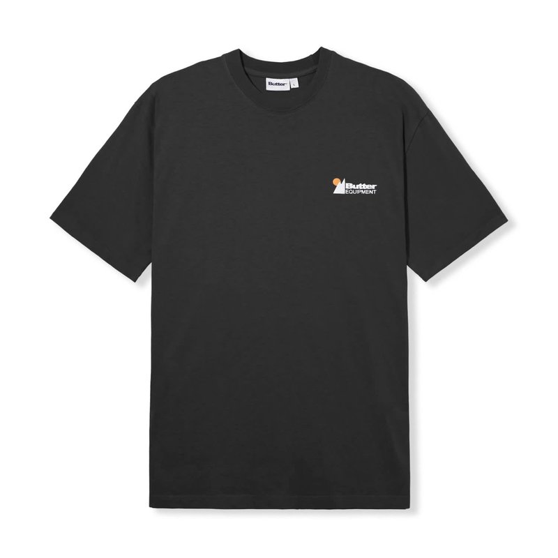 Butter Goods Equipment Pigment Dye Tee - Washed Black