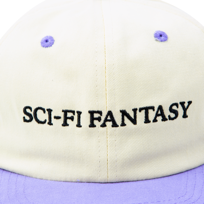 Sci-Fi Fantasy Flat Logo Hat - Cream/Purple