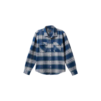 Brixton Bowery L/S Flannel - Moonlit Ocean/Grey