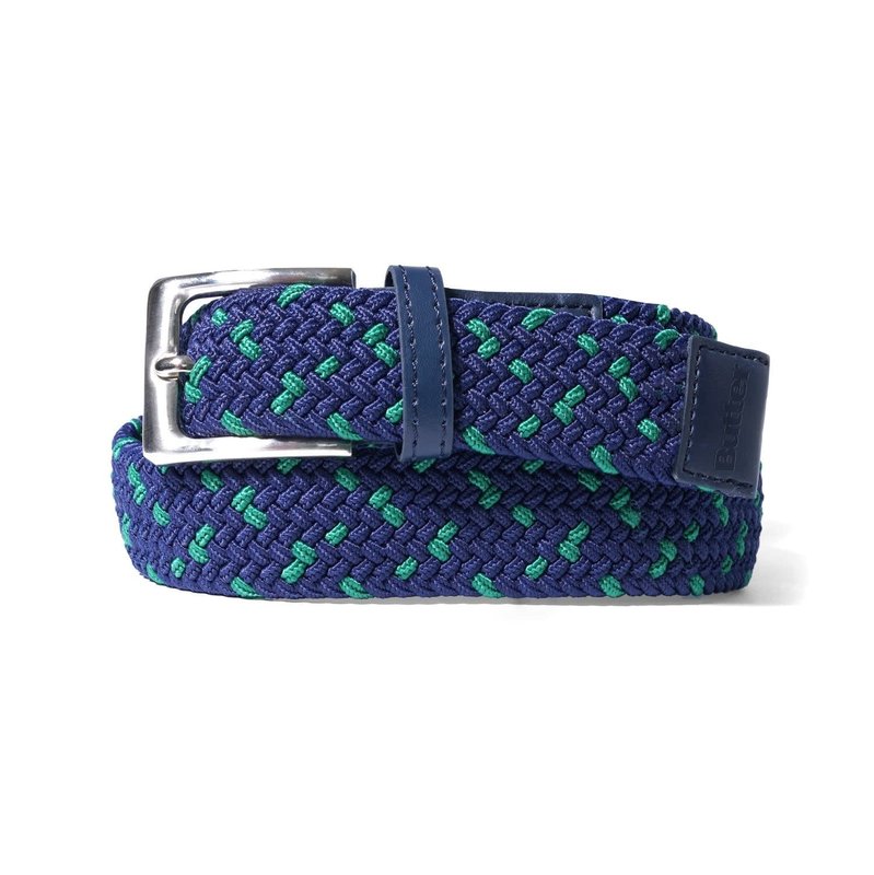 Butter Goods Braided Belt - Navy/Forest - Palm Isle Skate Shop