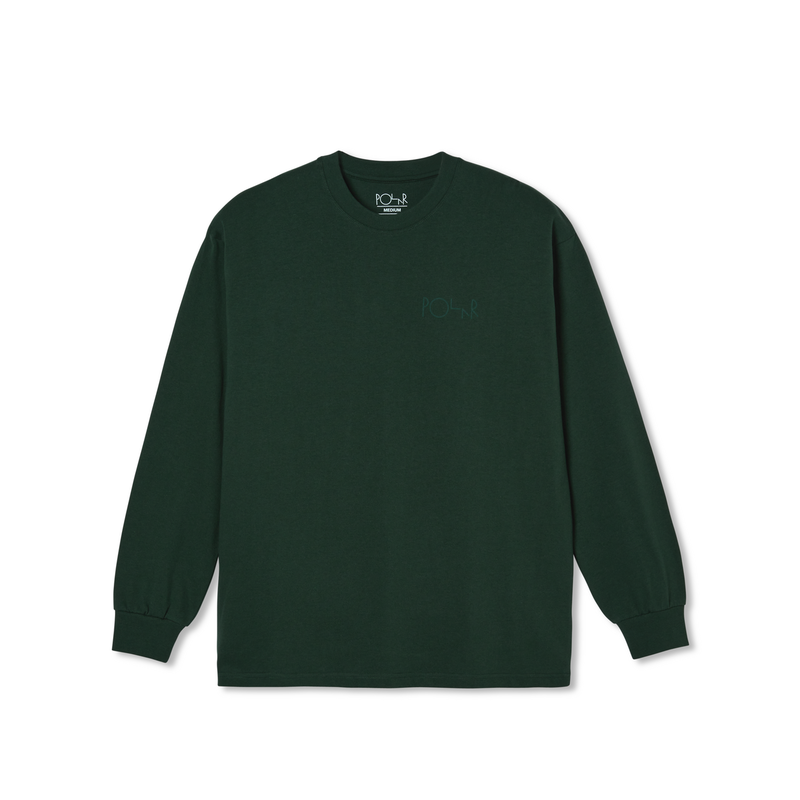 Polar Skate Co. Stroke Logo LS Tee - Dark Green