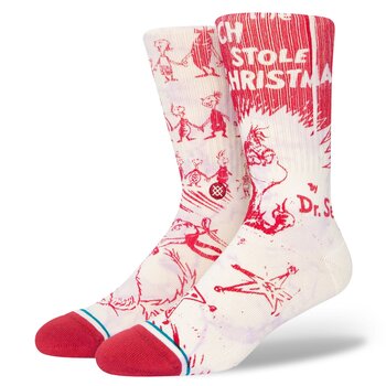 Stance Chaussettes Crew The Grinch Every Who - Blanc Cassé