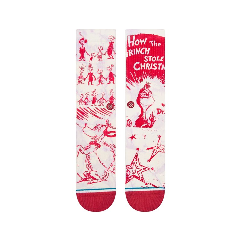 Stance Chaussettes Crew The Grinch Every Who - Blanc Cassé