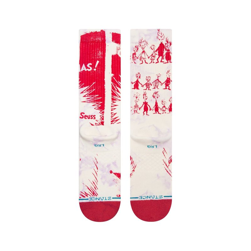 Stance Chaussettes Crew The Grinch Every Who - Blanc Cassé