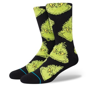 Stance The Grinch Mean One Crew Socks - Black